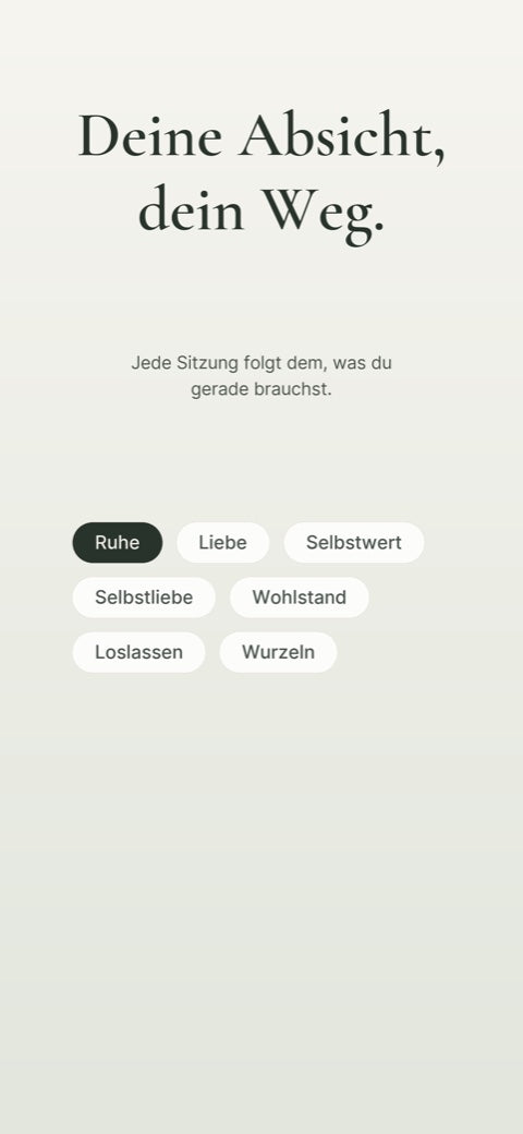 App-Bildschirm: du wählst dein Wort für den Abend